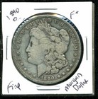 1890 O F Morgan Dollar 100 Cent American 90% Silver U.S.A $1 US FINE Coin #8355 — photo 1