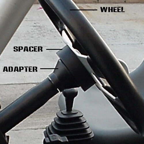 Volante Grant 3 radios 13,5" #191-14 y adaptador Polaris Ranger - plateado Foto 4 de 4