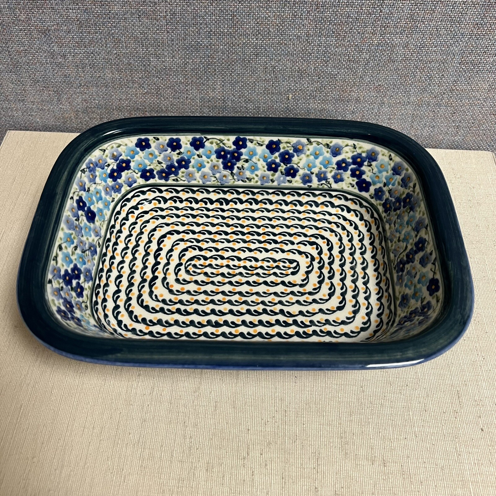Polish Pottery Stoneware Unikat Rectangle Dinnerware