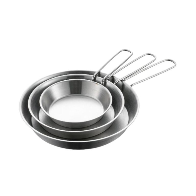 Foldable Handle Stainless Steel Nonstick Skillet for Easy Cooking