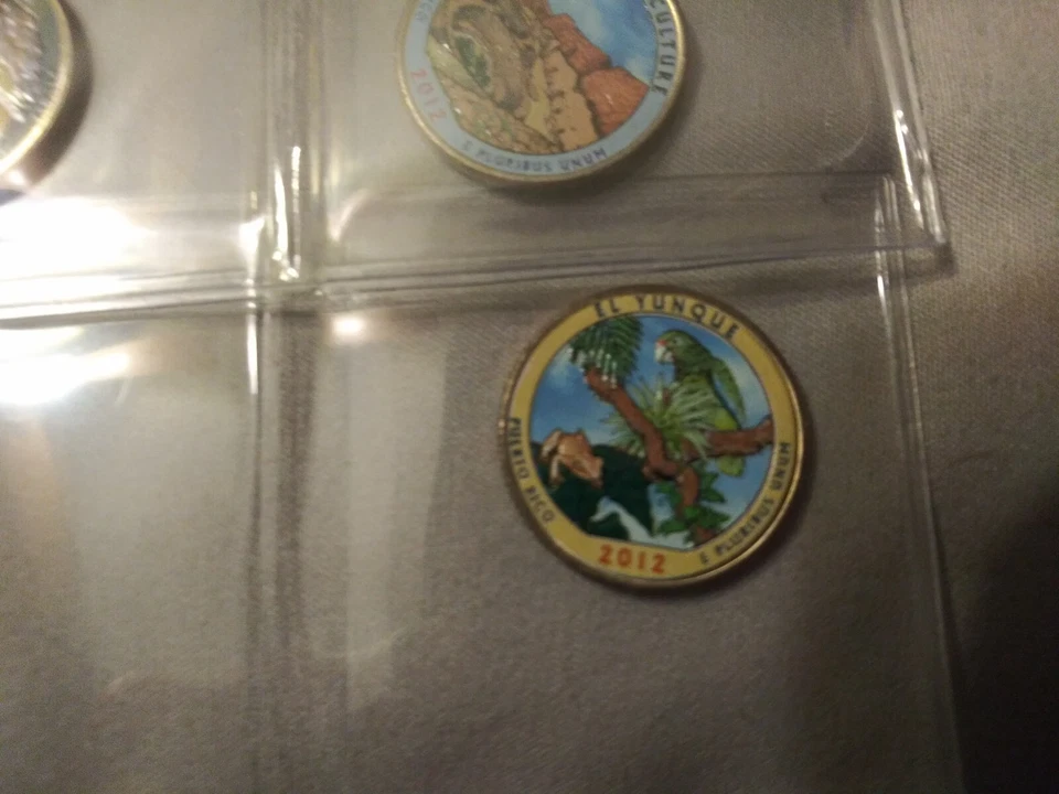 2012 NATIONAL PARK SET-COLORED-ALL 5 ISSUES--P OR D MINT-BEAUTIFUL - Image 3 of 4