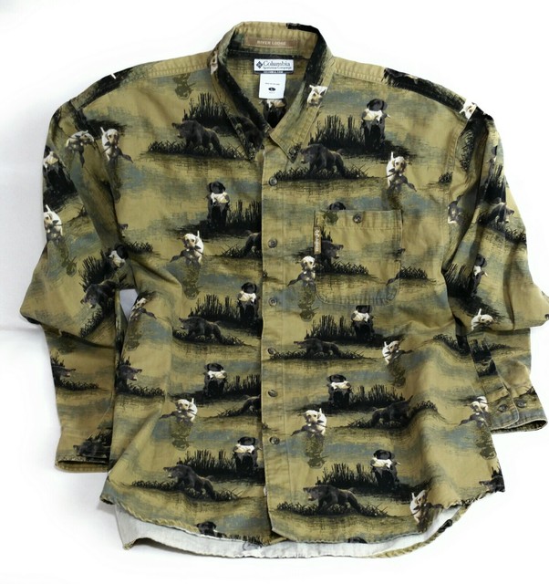 Columbia River Lodge Men's Outdoors Long Sleeve Shirt Sz Large Hunting