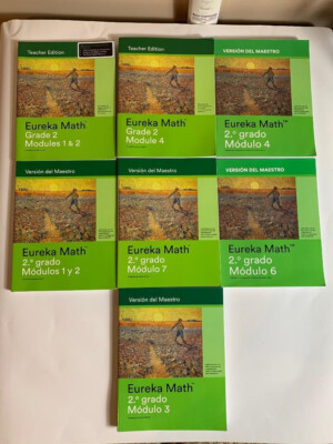 Lot of 7 Eureka Math Textbooks TEACHER'S EDITION - English & Spanish | eBay