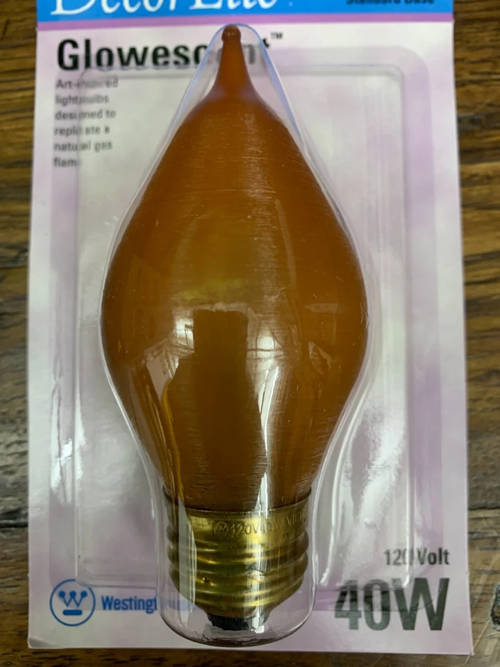 12 WESTINGHOUSE AMBER GLOWESCENT Flame Tip Chandelier Light Bulbs 40W 03017 NIP - Image 3 of 4