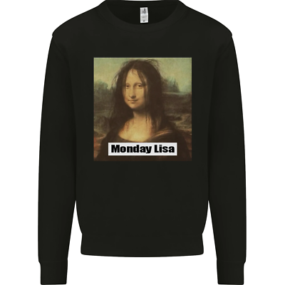 Mona Lisa Parodie Montag Lisa Herren Sweatshirt Pulli