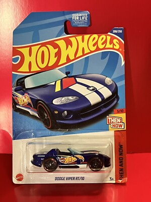 2022 Hot Wheels #208 Blue Dodge Viper RT/10 Then And Now L Case