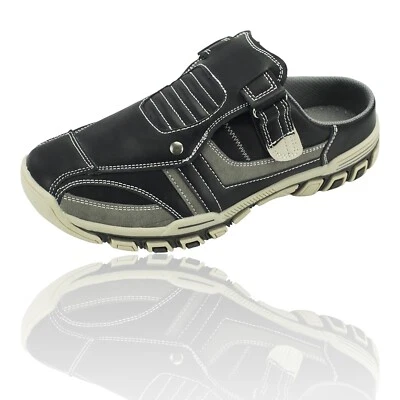 Herren Clogs Sneaker Slipper Sandale Freizeit Schuhe Schlappen Sabot Schwarz