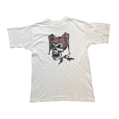 Vtg 80s Rusty Surf Single Stitch Skate Skull T-Shirt Sz L/XL