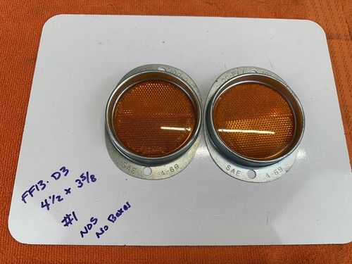 PAIR Vintage DO-RAY 100-0 Red Reflector Car OLD Truck Bus Van Travel Trailer NOS - Bild 14 von 15