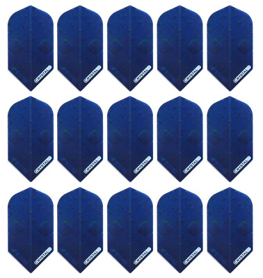 5 New Sets Elkadart Crystal Slim Dart Flights - Ships w/ Tracking - Blue