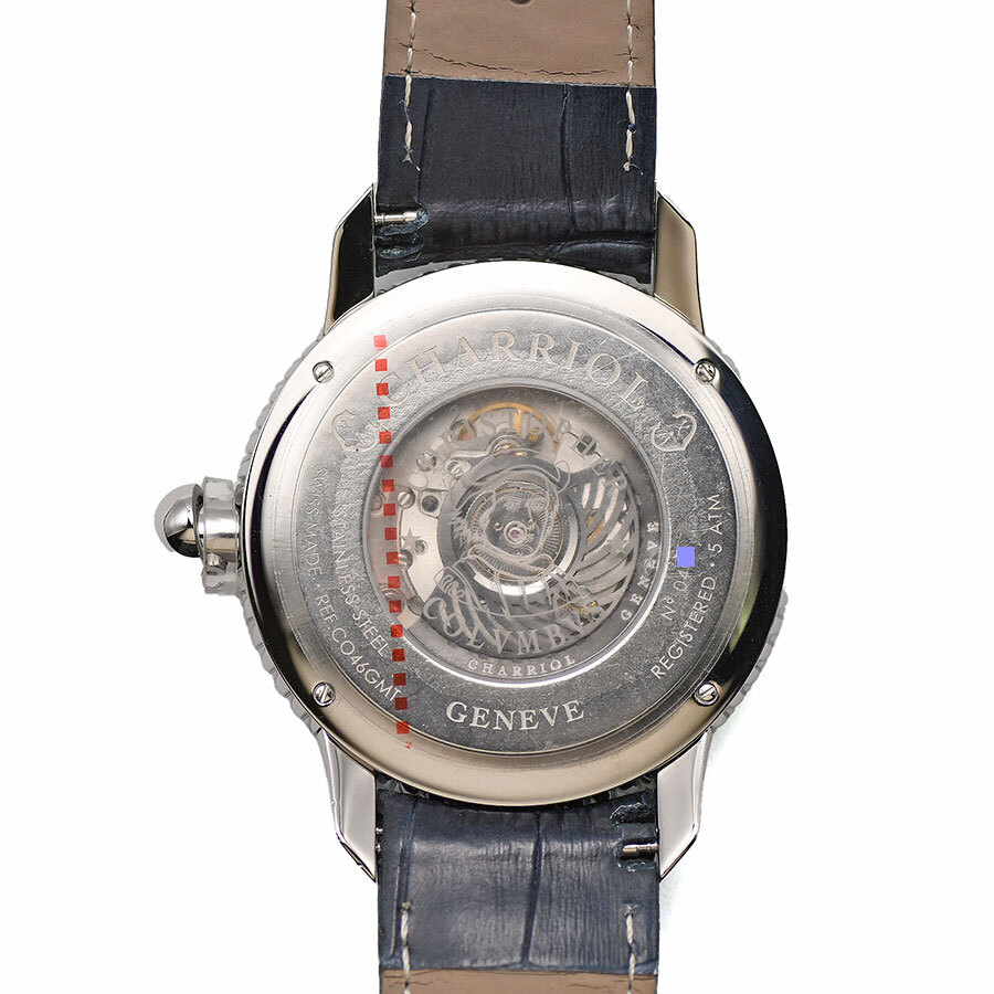 信頼への信頼 CHARRIOL CO46GMTS.366.004 Automatic GMT Date Grand Columbus シャリオール