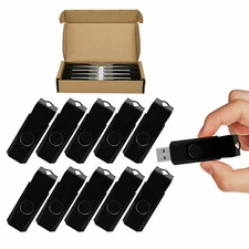 Kootion 5/10 Pack USB 2.0 Metal Swivel Anti-skid USB Flash Drive 2GB-64GB Memory