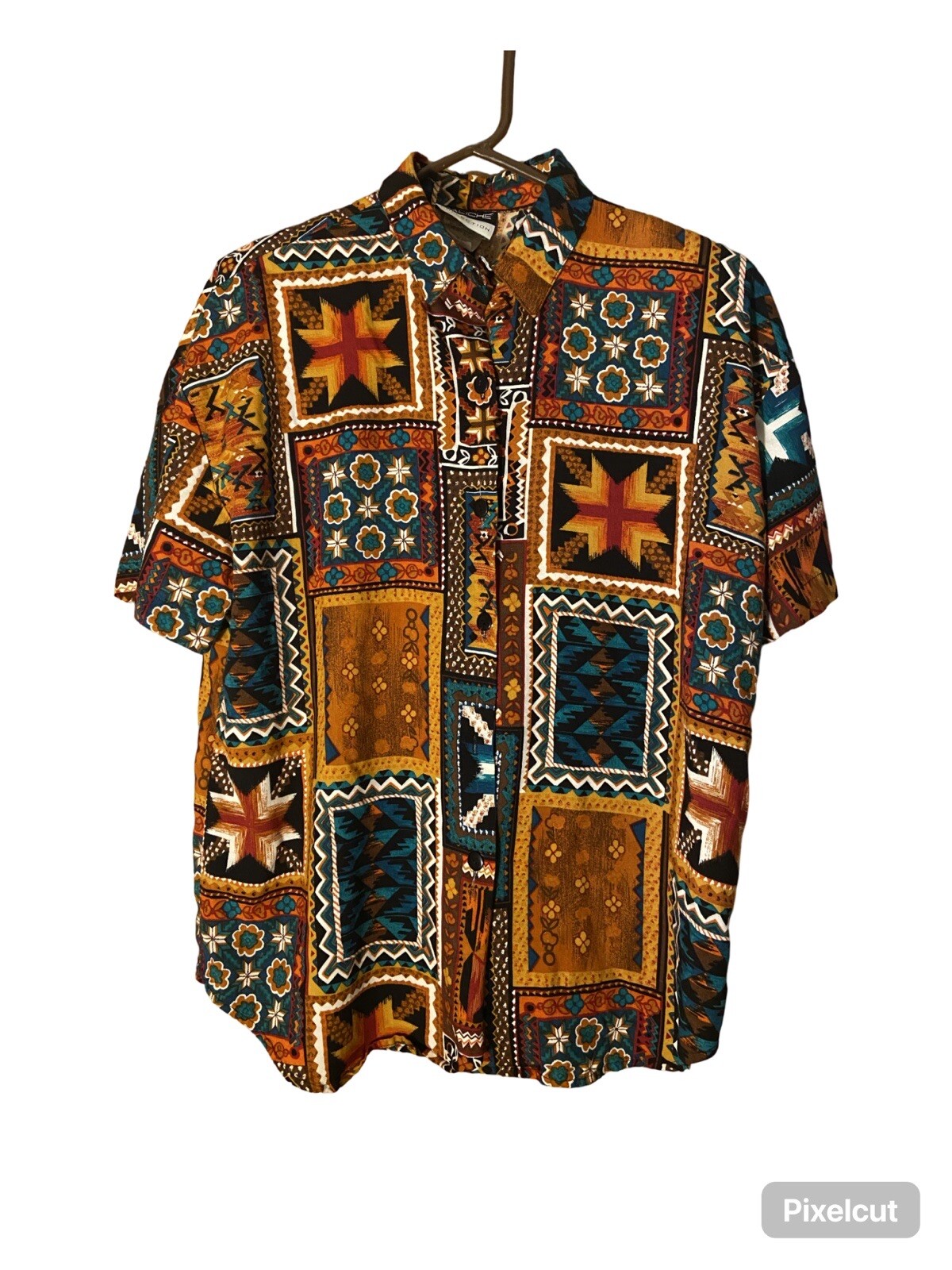 Abstract Aztec Southwestern Pattern Colorful Butt… - image 1