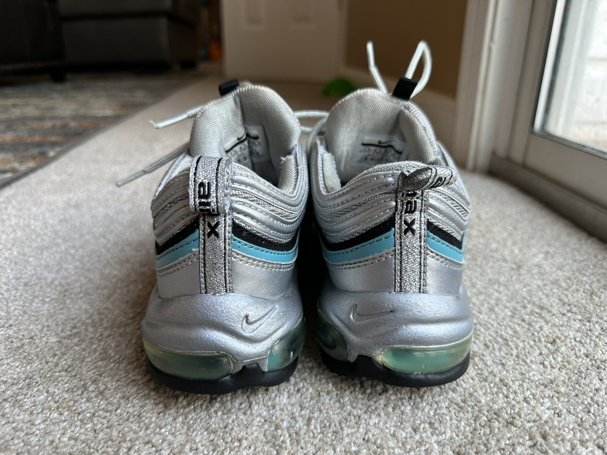 Nike Air Max 97 Metallic Silver Mineral Blue 312641-018 -Size 7.5