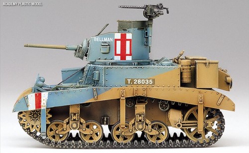 Academy 1/35 BRITISH M3 STUART' "HONEY" Light Tank Plastic Model Kit #13270 - Picture 4 of 7