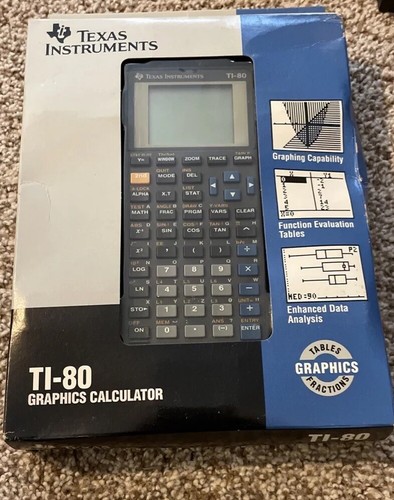Vintage TI-80 Texas Instruments Electronic Graphing Calculator 1995 NOS - Picture 2 of 12