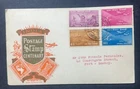 INDIA 1954 POSTAGE STAMP CENTENARY 4V COMPLETE SET PRIVATE FDC BOMBAY CANCELLED.