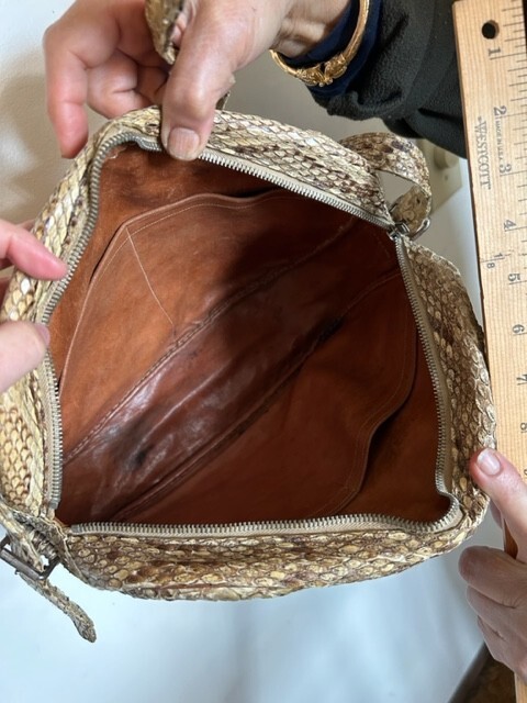 Genuine python purse/bag. Unique custom made genu… - image 11
