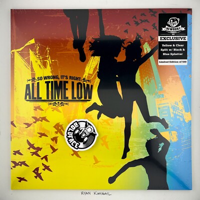 All Time Low - So Wrong Its Right Yellow Split Blue Splatter Vinyl LP newbury