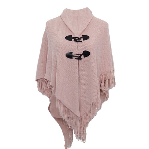 Damen Pullover Cape Pulli Schal asymmetrisch Quaste Strickschal Poncho Halstuch Tops - Bild 5 von 19