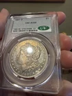 1881-O MORGAN SILVER DOLLAR ** CACG AU 58 **  With Gold Toning