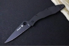 Spyderco Police 4 Lockback - Black TiCN Coated Stainless Steel Handle / Black VG