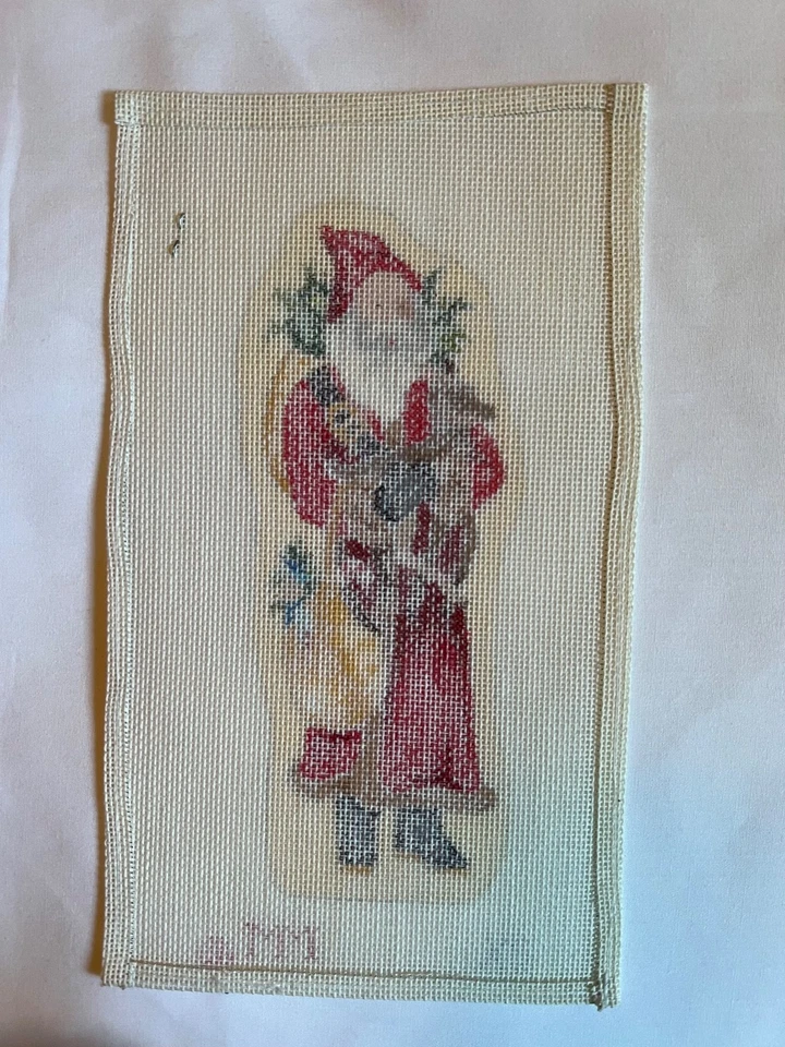 Father Christmas with deer VTG canvas by MM, new - Image 3 of 3
