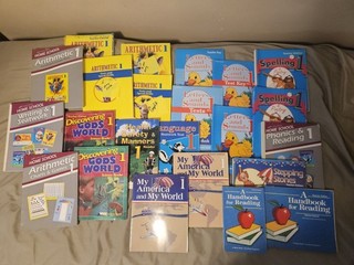 Abeka Lot of 23 Books 1st Grade Curriculum Language Reading Teacher Keys School