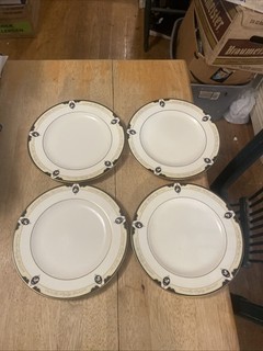 Set of 4 Pfaltzgraff Royal Onyx Salad Plates 8" VGC