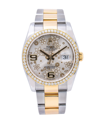 #ad Pre Owned Pre‑Owned Rolex Datejust 116233 Silver Diamond Dial With 1.05 CT Diamo $5600.00