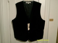 SALE Kenneth Cole Black Velour Vest size 46 NEW w Tags Ret. 120.00