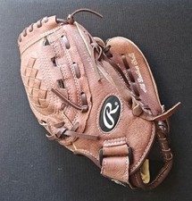 Rawlings Baseball Glove Girls 11" FP110 All Leather Shell Pink Brown Fast Pitch
