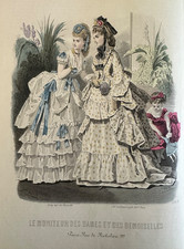 Lot de 10 belles gravures anciennes du Moniteur des Dames 1870 L2