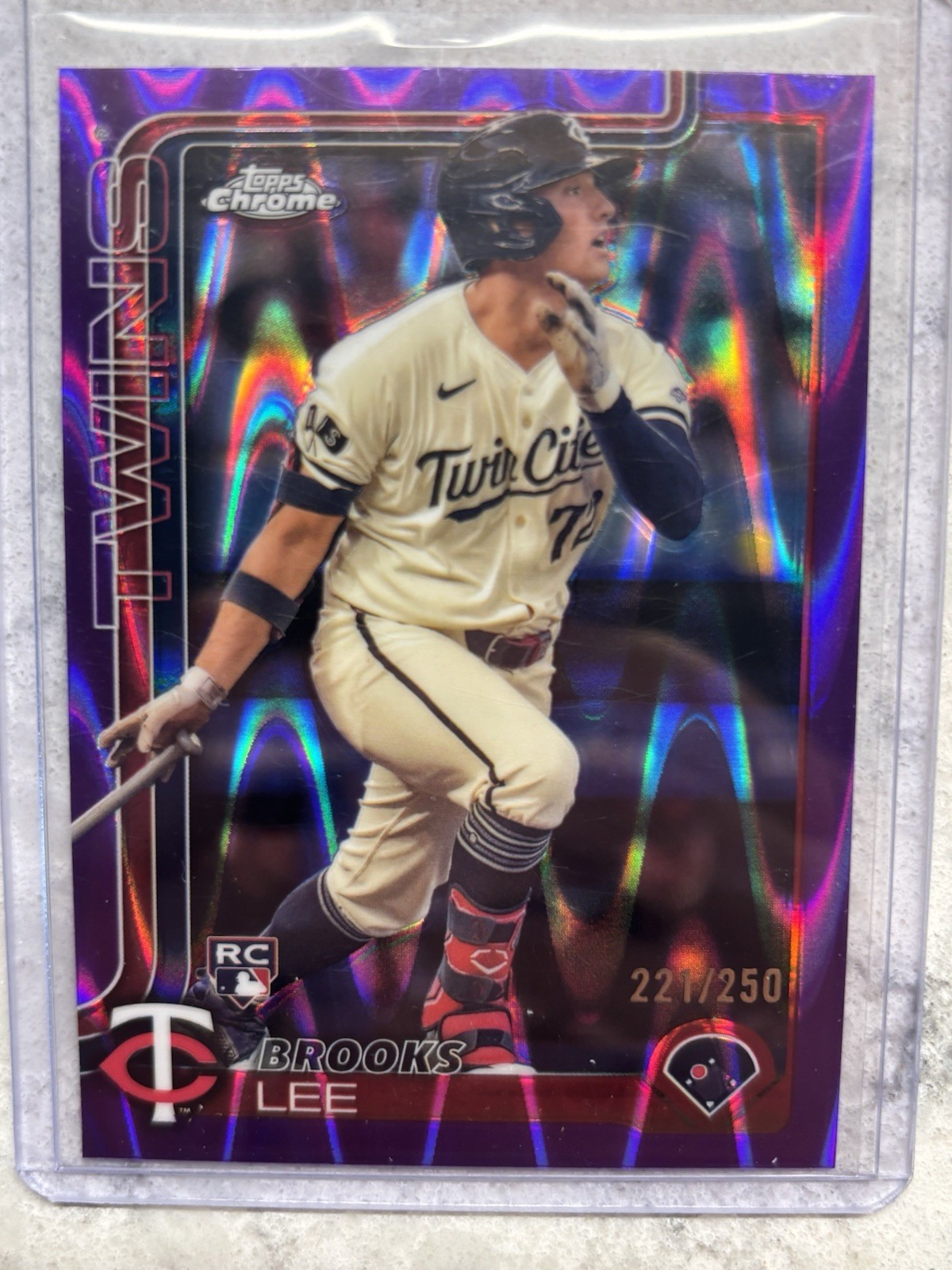 2025 Topps Chrome - Brooks Lee #234 Purple Raywave Refractor /250 (RC)