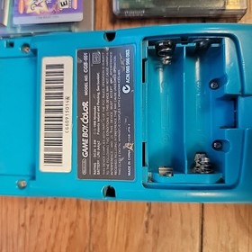 Nintendo Game Boy Color Teal Game Lot Donkey Kong Country Tony Hawk 3 Rugrats +