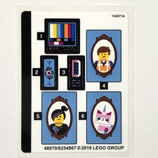 LEGO STICKER SHEET 70831 Emmet's Dream House/Rescue Rocket The LEGO Movie 2