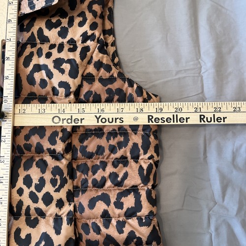 Land’s End gefütterte Damenweste Leopardenmuster Tiermotiv Größe Small gebraucht, in einwandfreiem Zustand - Bild 10 von 11