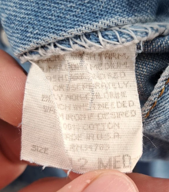 复古 Lee Denim Skort 女式 12 中号 26 蓝色裙短裤 90 年代美国制造 — 第 2/4 张图片