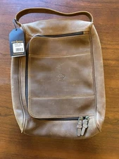 Links and Kings New Sundance Leather Golf Shoe Bag Logo
