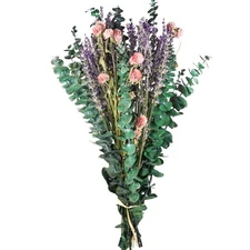 43 Pcs Dried Eucalyptus Stems & Lavender Flowers Bundle for Shower - Natural ...