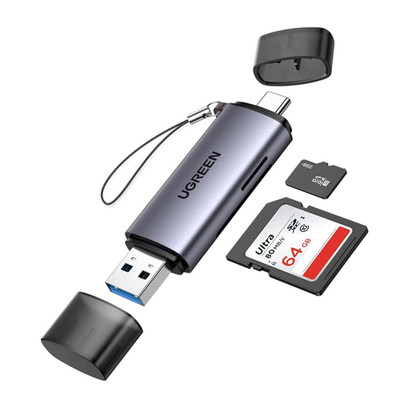 UGREEN USB-C to USB 3.0 2-in-1 Card Reader Adapter for SD and Micro SD Cards