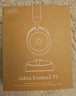 Jabra Evolve2 75 Wireless Headset mit Lade-/Schreibtischständer - Schwarz - Bild 1 von 3