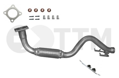 Tuyau avant VW Fox et Polo 1.4 D en acier renforcé anti-vibration