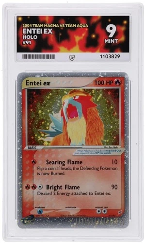 Entei EX 91/95 Team Magma vs Team Aqua Holo ACE 9 POP 4