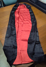 Halloween Cape Costume Vampire Dracula Gothic Witch Cloak Black Red Satin