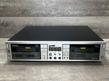 Vintage Pioneer Stereo Double Cassette Tape Deck Model CT-1040W Powers on