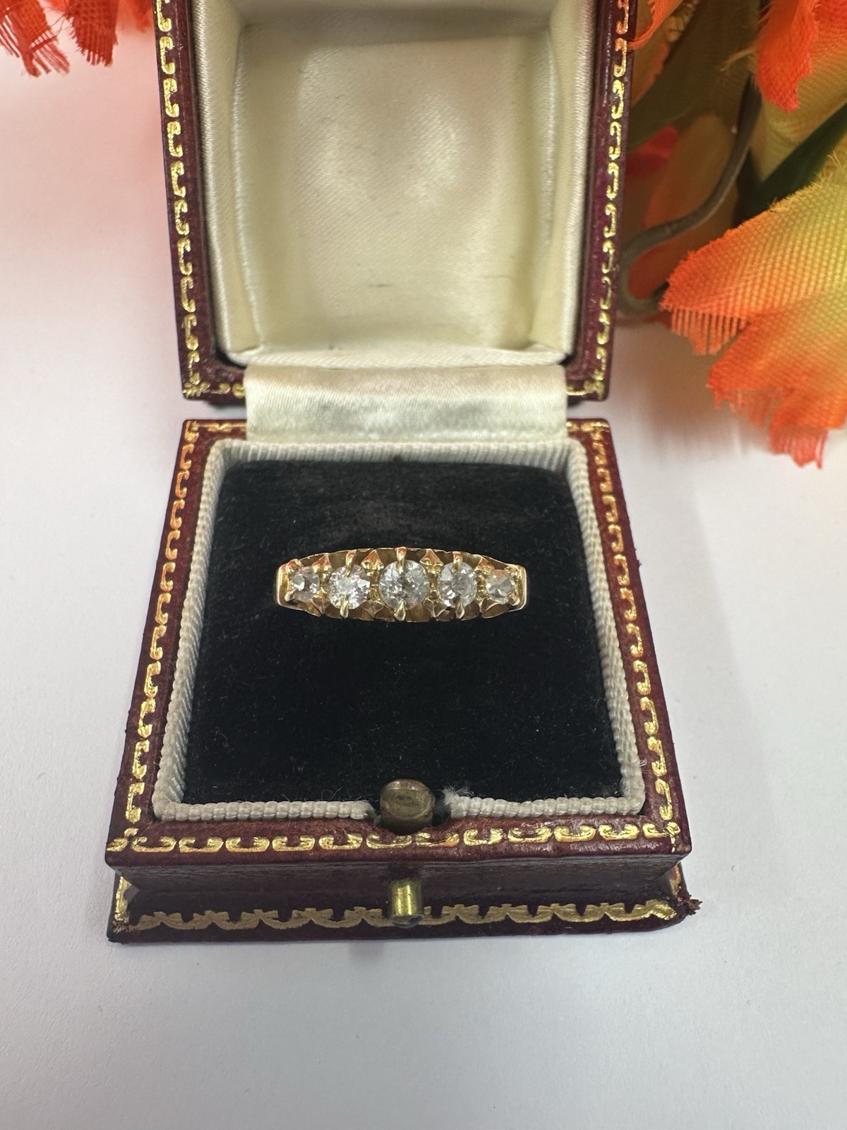 Vintage 18ct 0.45ct Diamond 5 Stone Ring