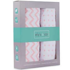 Ely's Co Pack n Play , Portable mini Crib Sheet Set 100 Jersey Cotton Pink...