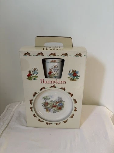 Royal Doulton Bunnykins Bone China 3 Pc Set Childs Mug Bowl Plate 1980