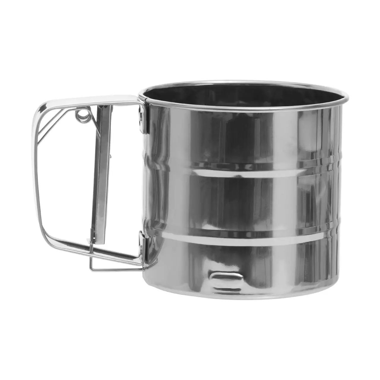 250ml Flour Sifter Cocoa Sugar Stainless Steel Bake Sprinkler Powder Mechanical